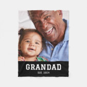 Opa Established Schwarz Modern Fette Foto Fleecedecke (Vorderseite)