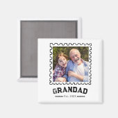 Opa Etabliert Foto-Geschenk Magnet (Vorderseite/Rückseite)