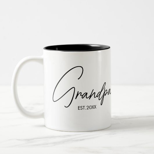 Opa Etablierte Personalisiert Zweifarbige Tasse (Links)