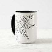 Opa-Faustpumpf-Tasse, Opa-Tasse mit Namen, Großmut Tasse (Vorderseite Links)