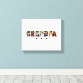 Opa Foto Collage Canvas Print mit 7 Fotos Leinwanddruck (Insitu (Holzboden))