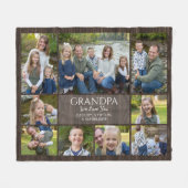 Opa-Foto-Collage Enkelkinder Fleecedecke (Vorderseite (Horizontal))