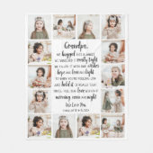 Opa Foto Collage Fleece Blanket (Vorderseite)