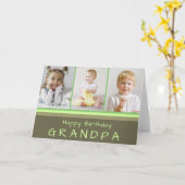 Opa Foto Collage Geburtstag Karte (Gelbe Blume)