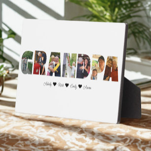 Opa Foto Collage Plaque mit 7 Fotos Fotoplatte