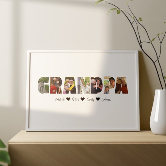 Opa Foto Collage Poster 7 Fotos