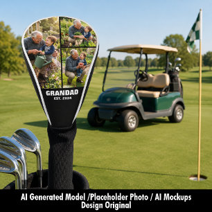 Opa-Foto-Erinnerungen Gegründetes Geschenk Golf Headcover