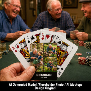 Opa-Foto-Erinnerungen Gegründetes Geschenk Spielkarten
