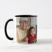 Opa Foto überrascht Santa Black, White Coffee Tasse (Links)