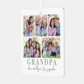 Opa Foto Weihnachten Ornament Aus Metall (Vorderseite links)