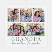 Opa Foto Weihnachten Ornament Aus Metall (Vorderseite)