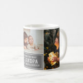 Opa FotoCollage Grau-Weiß-Sprichwort Kaffeetasse (VorderseiteRechts)