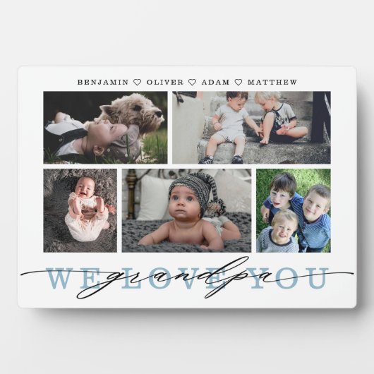 Opa-FotoCollage Keepake Fotoplatte (Vorderseite)