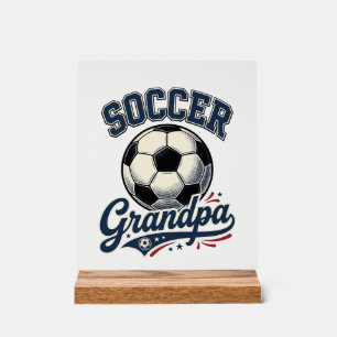 Opa Fußball Vintage Gravur Shirt Design_1 Acrylschild