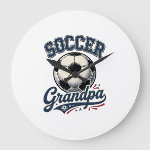 Opa Fußball Vintage Gravur Shirt Design_1 Große Wanduhr