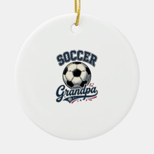 Opa Fußball Vintage Gravur Shirt Design_1 Keramik Ornament