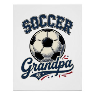 Opa Fußball Vintage Gravur Shirt Design_1 Poster