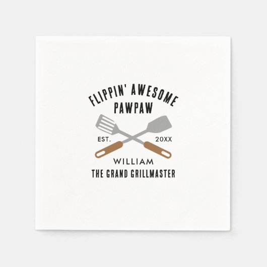 Opa Gag Flippin Phantastisches Pflaster-Papier Serviette (Vorderseite)