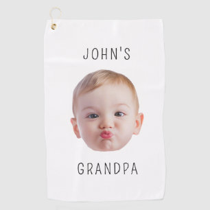 Opa Geburtstag, Babygesicht Daddy-Geschenk, Benutz Golfhandtuch