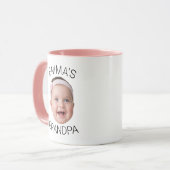Opa Geburtstags-Babys Gesicht Benutzerdefinierter  Tasse (Vorderseite Links)