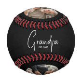 Opa gegründet 3 Foto Schwarz Baseball (Rückseite)