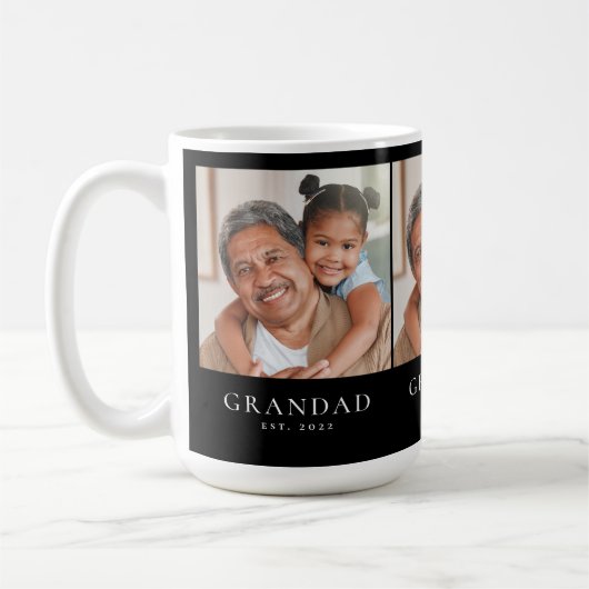 Opa Gegründet 3 Foto Schwarz Kaffeetasse (Links)
