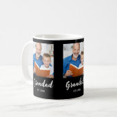 Opa gegründet 3 Foto Schwarze Kaffeetasse (Vorderseite Links)