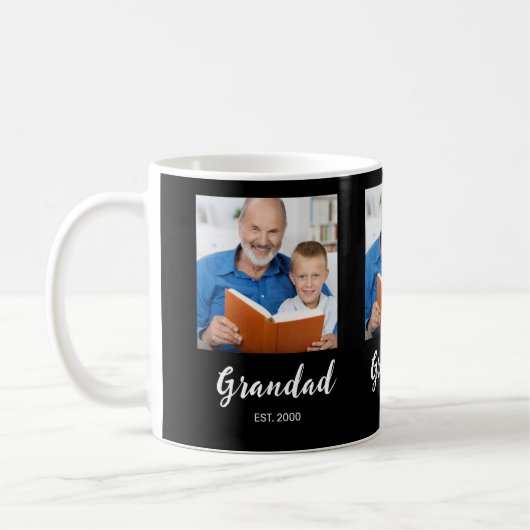 Opa gegründet 3 Foto Schwarze Kaffeetasse (Links)