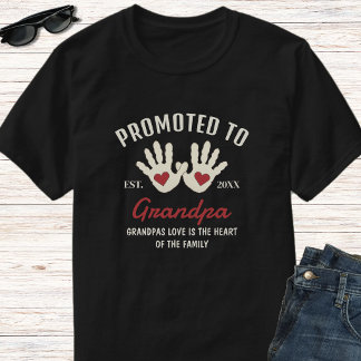 Opa gegründet Baby-Handabdrücke Persönliches Zitat T-Shirt