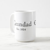Opa Gegründet Black Bold Minimal Kaffeetasse (Vorderseite Links)