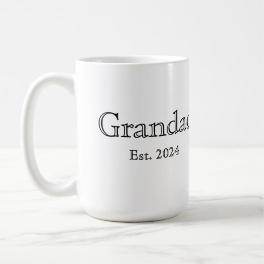 Opa Gegründet Black Bold Minimal  Kaffeetasse (Links)