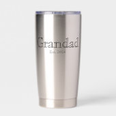 Opa gegründet Black Bold Minimal  Thermobecher (Rückseite)