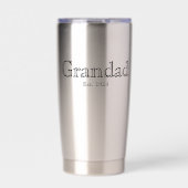 Opa gegründet Black Bold Minimal  Thermobecher (Vorderseite)