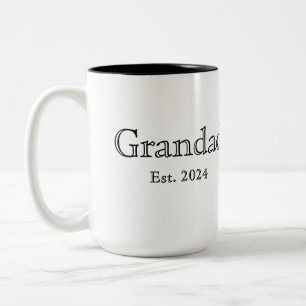 Opa gegründet Black Bold Minimal Zweifarbige Tasse
