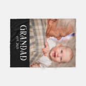 Opa gegründet Foto-Geschenk Fleecedecke (Vorderseite (Horizontal))