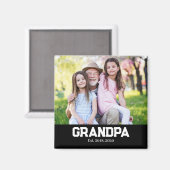 Opa Gegründet Foto Geschenk Magnet (Vorderseite/Rückseite)