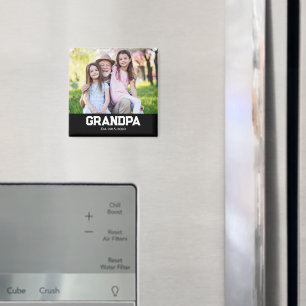 Opa Gegründet Foto Geschenk Magnet