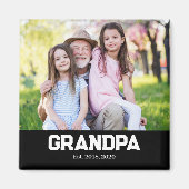 Opa Gegründet Foto Geschenk Magnet (Vorne)