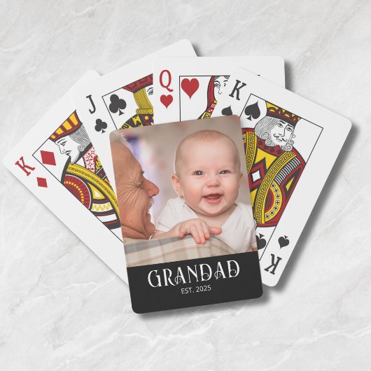 Opa gegründet Foto-Geschenk Spielkarten