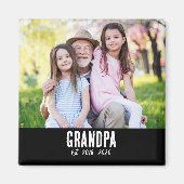 Opa gegründet Foto-Geschenkmagnet Magnet (Vorne)
