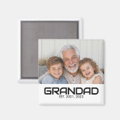 Opa gegründet Foto-Geschenkmagnet Magnet (Vorderseite/Rückseite)