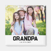 Opa gegründet Foto-Geschenkmagnet Magnet (Vorne)