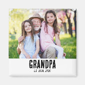 Opa gegründet Foto-Geschenkmagnet Magnet (Vorne)
