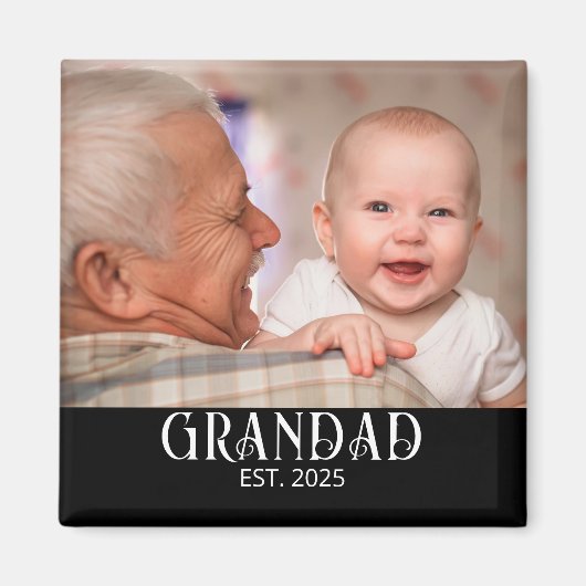 Opa gegründet Foto Magnet (Vorne)