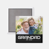 Opa gegründet Foto Opa-Tag Magnet (Vorderseite/Rückseite)