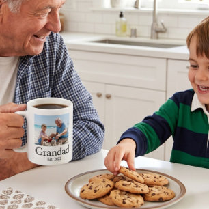 Opa gegründet Foto Schwarz Fett Minimal Kaffeetasse