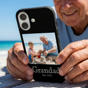 Opa Gegründet Foto Weiß Fett Minimaler Text iPhone 16 Hülle