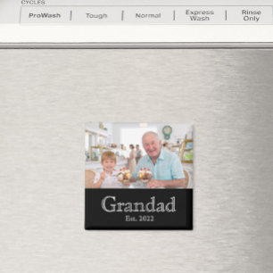 Opa Gegründet Foto Weiß Fett Minimalistisch Magnet