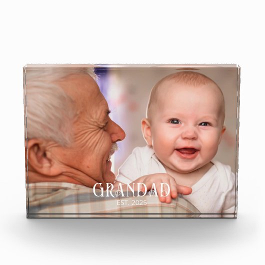 Opa gegründet Geschenk Fotoblock (Vorderseite)