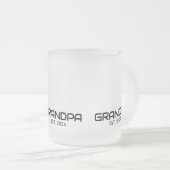 Opa gegründet Neues Opa-Geschenk Mattglastasse (VorderseiteRechts)